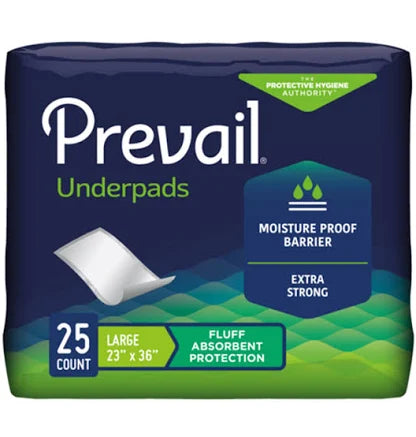 Incontinence, Prevail Underpad  23" x 36" 25/Bag