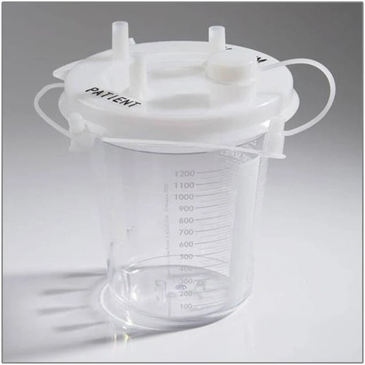 Suction Canister, 1500cc, Rigid w/2 Elbows, 40/Case
