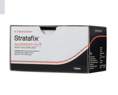 4-0 Stratafix Spiral Monocryl Plus Knotless Tissue Control Device, 12" PS-2 Reverse Cutting, Expired/Discounted, 12/Box
