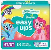 Pampers Easy Ups Training Underwear 4T/5T, 18/Bag