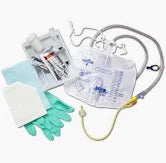 Total One Layer Tray, Simply Latex Foley Catheter w/Pre-Connected Drainage Bag, 18Fr 10mL, Sterile, 1/Ea