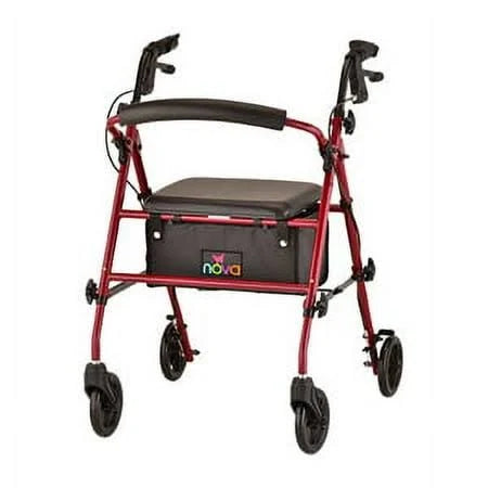 Journey Rolling Walker, Steel KD, Red, New, 1/Box
