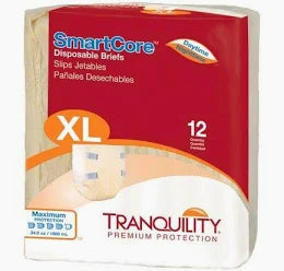 Incontinence Brief X-Large Disposable,  72/Case