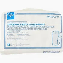 Conforming Gauze Bandage, 3" x 75" Stretch, Non-Sterile, 12/Pack
