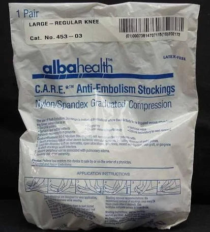 C.A.R.E. Anti-Embolism Stocking Regular Knee, Large, 12/Box