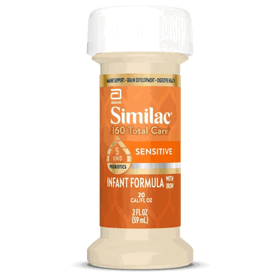 Similac 360 Total Care Milk-Based Infant Formula w/Iron, Ready to Feed 2fl oz. Bottles, 48/Case