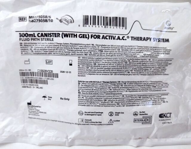 Canister 300mL w/Gel for Activ A.C. Therapy System, Fluid Sterile Path, Sterile 5/Box