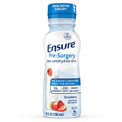 Ensure Pre-Surgery Clear Carbohydrate Drink Strawberry 10 Oz. Bottle 16/Case