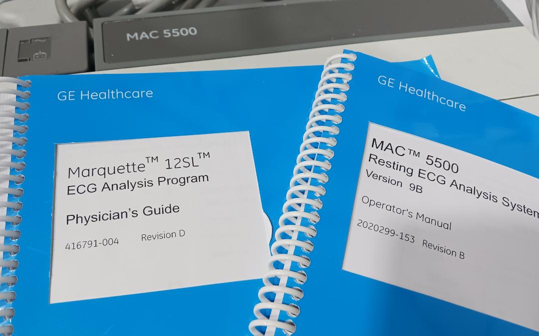 MAC5500 ECG Analysis System on Rolling Cart, Used/Tested - 1724026