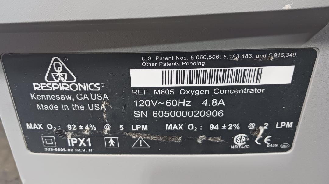 Millennium Oxygen Concentrator, Used/Tested