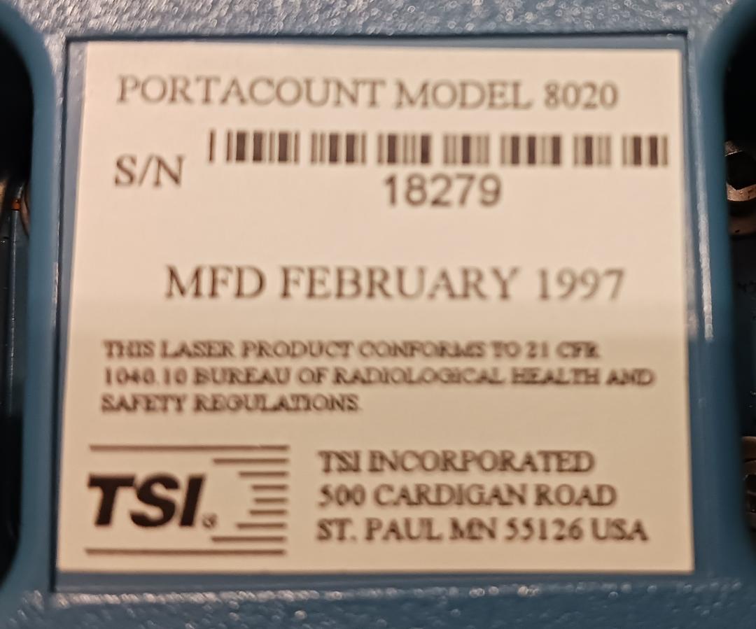 TSI PortaCount Plus Respirator Fit Tester, Used/Tested, 1/Case