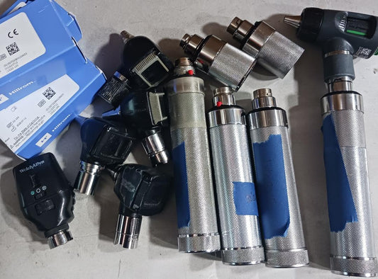 Otoscope and Ophthalmoscope w/Accessories, Rechargeable Batteries and Charging Port, Used/Untested, 1/Set