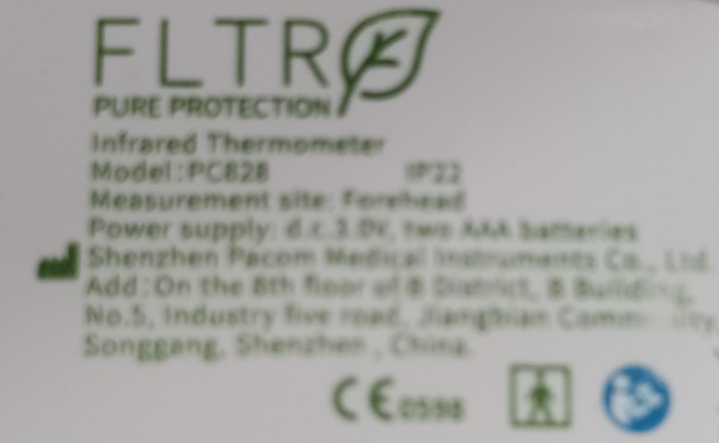 FLTR Pure Protection Digital Infrared Thermometer, Used/Tested, 1/Ea