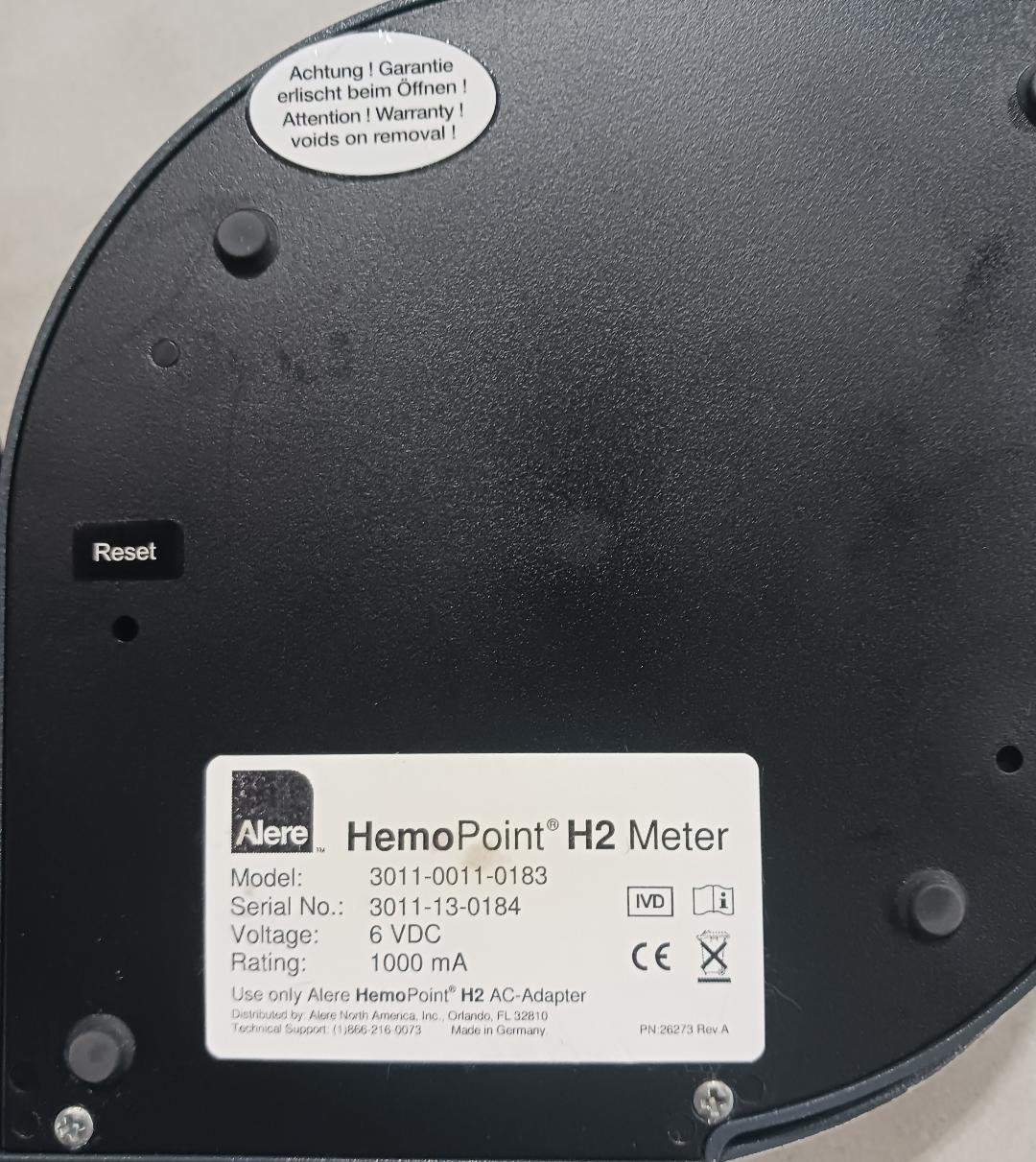 HemoPoint H2 Hemoglobin Meter w/AC Adapter, Used, 1/Set - 1727128