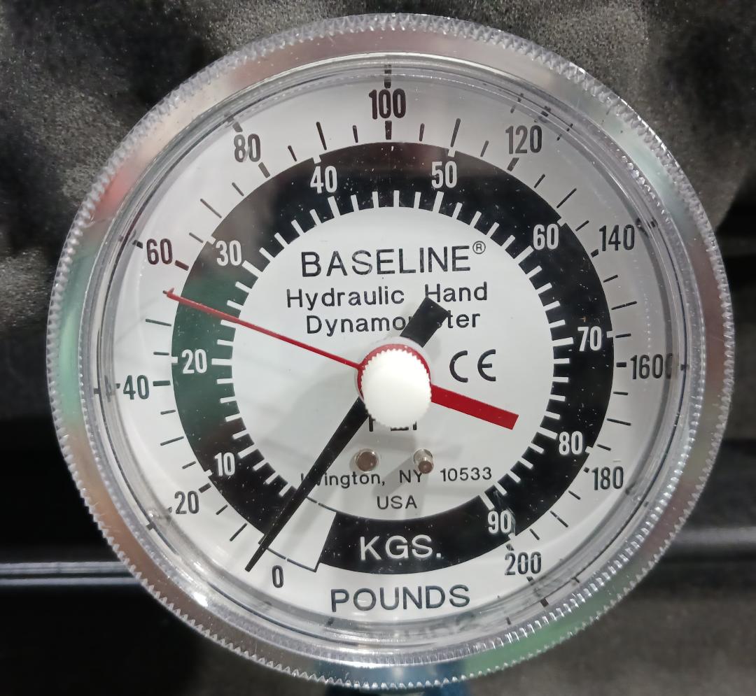 Baseline 200lb. Hydraulic Hand Dynamometer, Used/Tested, 1/Case