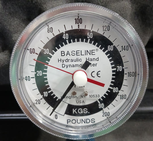 Baseline 200lb. Hydraulic Hand Dynamometer, Used/Tested, 1/Case