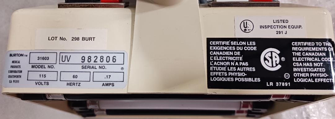 Ultraviolet Examining Light, Used/Tested