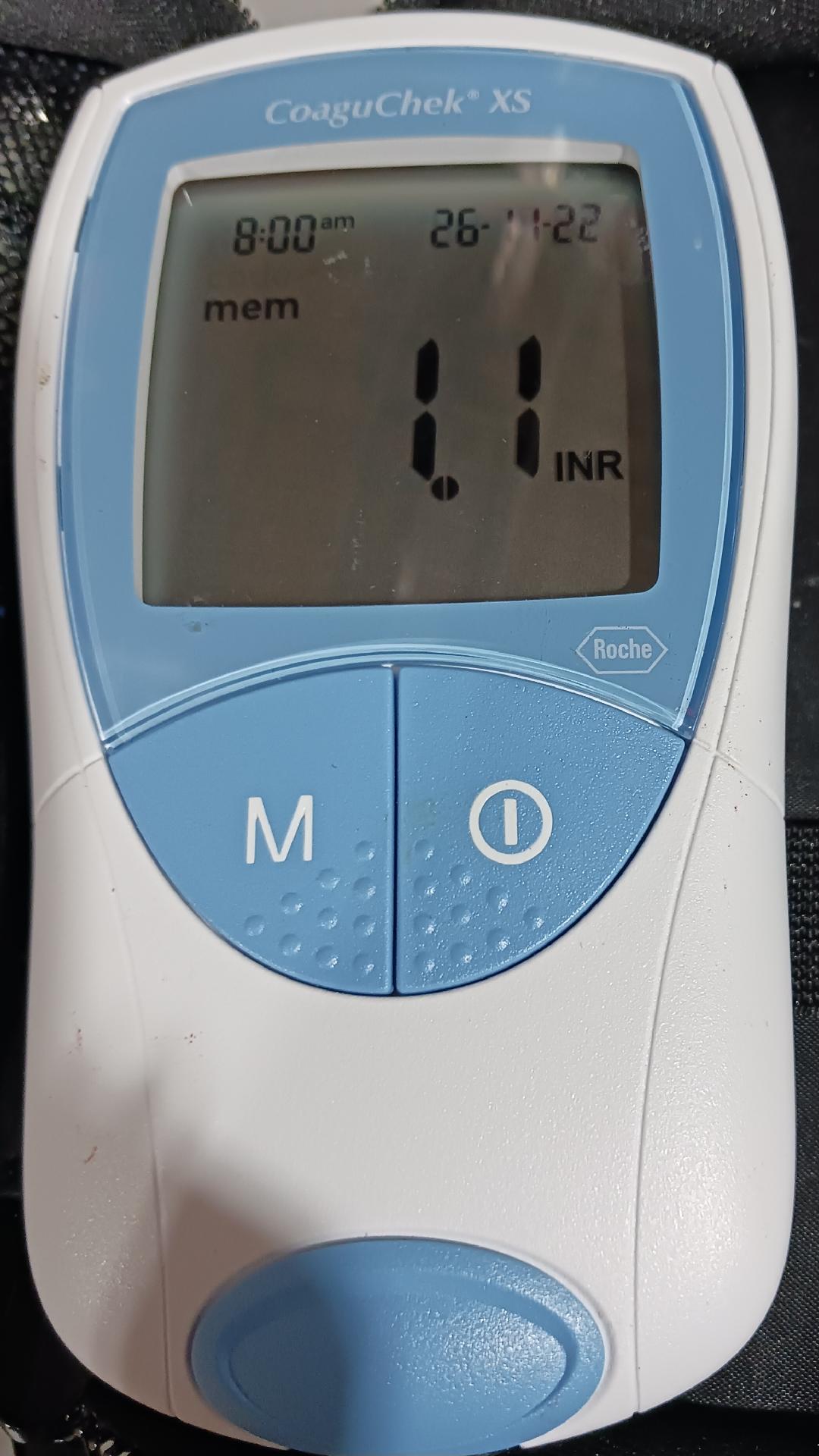 CoagChek XS Coagulation Meter w/Case, Used/Tested - 1729578