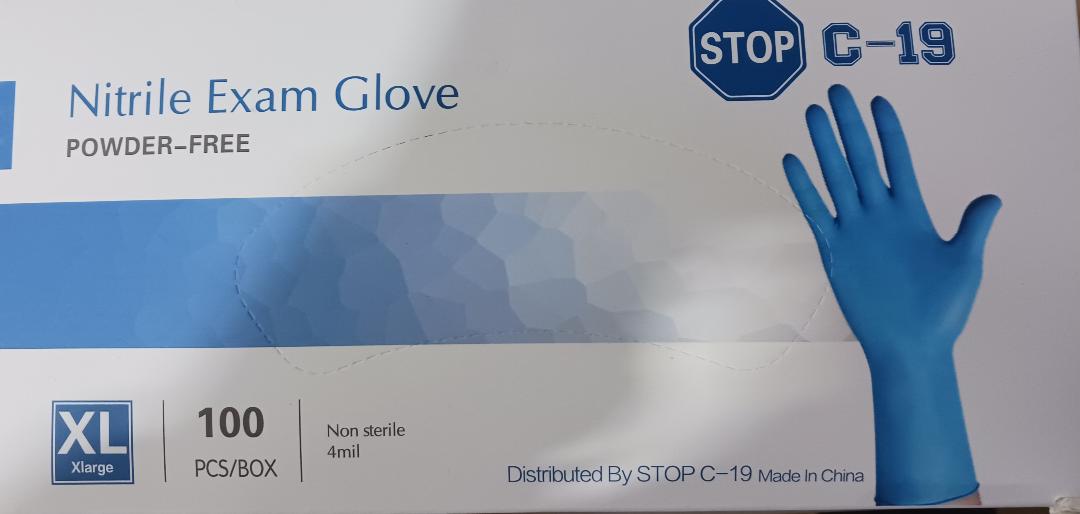 Nitrile Exam Gloves Powder-Free X-Large,  100/Box