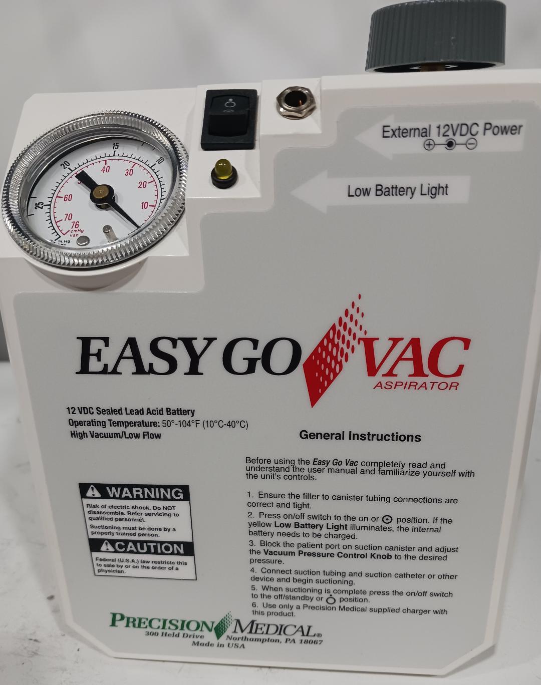 EasyGo Vac Portable Aspirator Suction Machine, Used/Tested