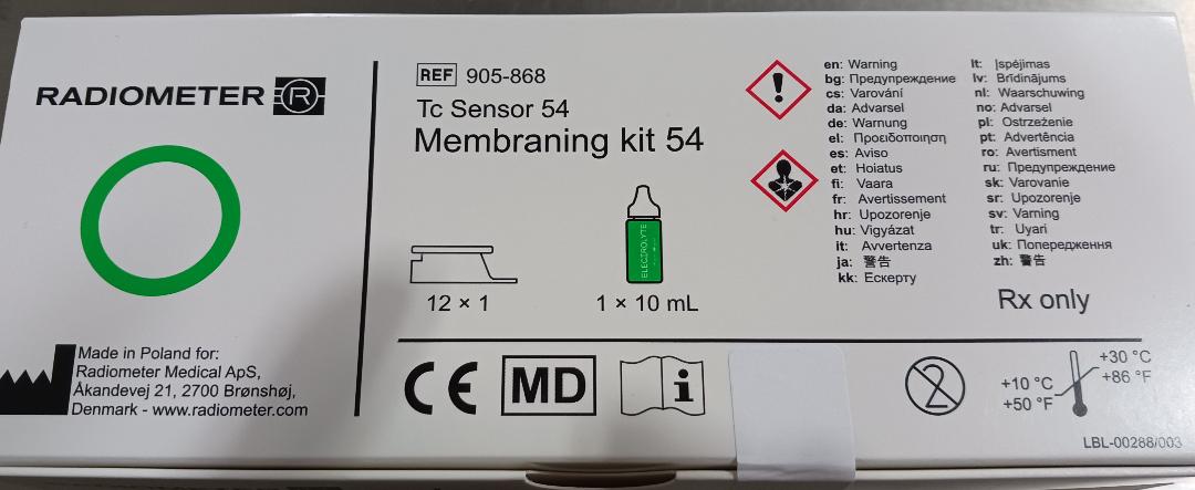 Tc Sensor Membraning Kit 54, Sterile, 12/Box