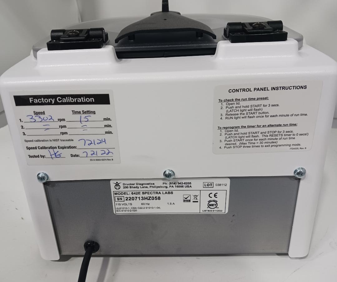 Centrifuge 642E Single Speed, Used/Tested - 1723787