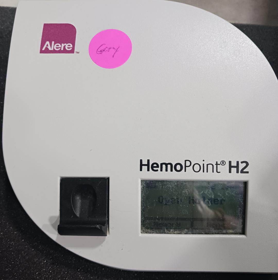 HemoPoint H2 Hemoglobin Meter w/AC Adapter and Control Cuvettes, Used, 1/Set - 1727127