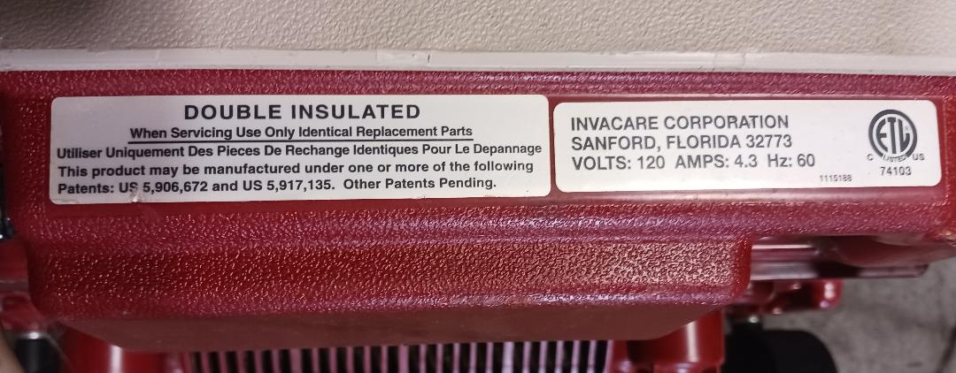 Platinum XL 5 Liter Oxygen Concentrator, HomeFill II, Double Insulated, Used/Tested