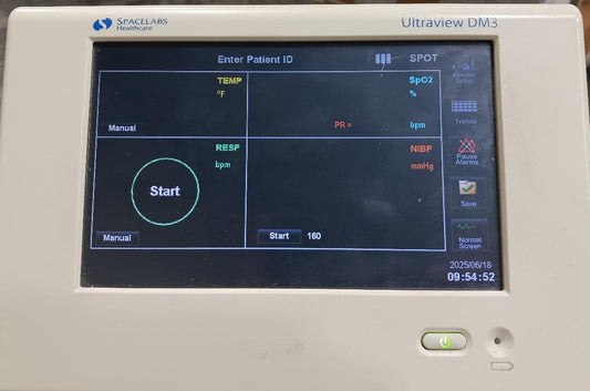 Ultraview DM3 Vital Signs Monitor on Rolling Cart, Used/Tested - 1723687