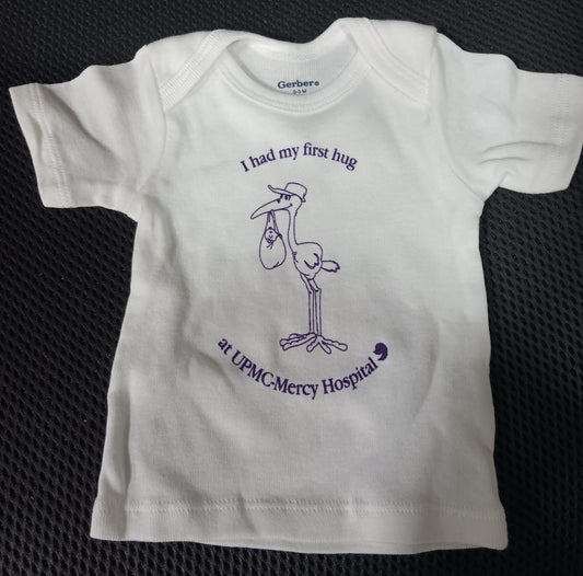 Infant Slipover Shirt, Short Sleeve, 0-3 Months, White, 100/Box