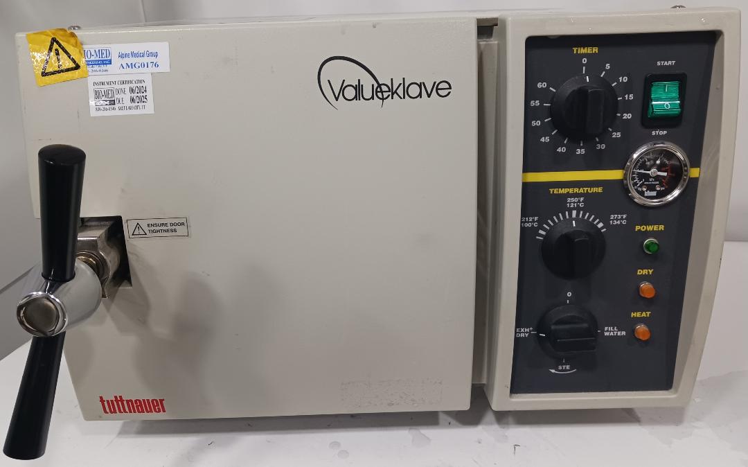 Tuttnauer Valueklave Autoclave-Steam Sterilizer, Used/Untested