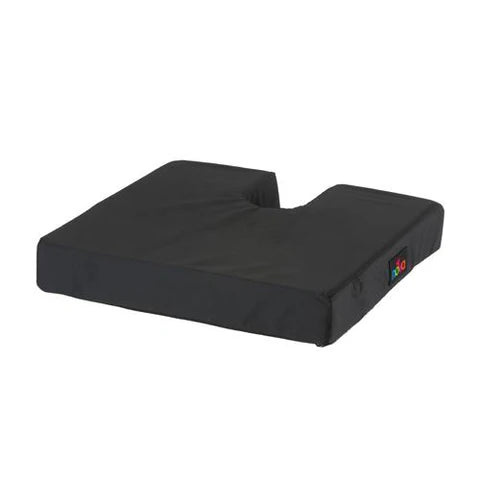 Gel/Foam Seat Cushion w/Coccyx Cutout, Removable/Washable Cover, 20" x 16" x 3", 1/Box