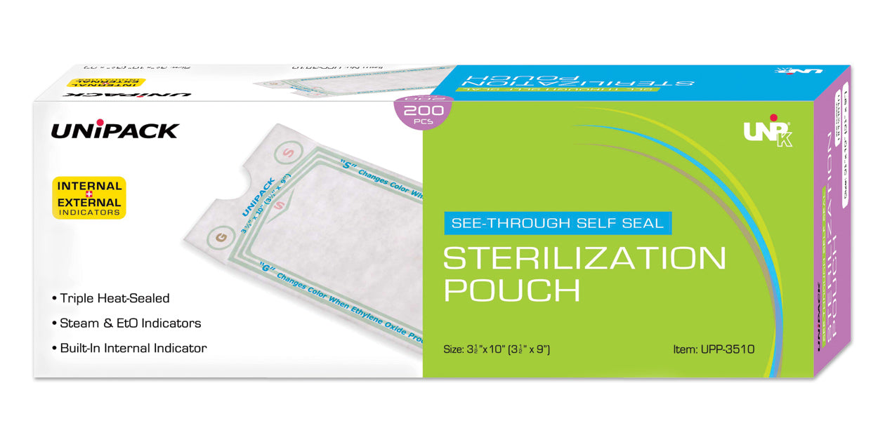 Sterilization Pouch, Self Seal, 4 1/4" x 12", 200/Box