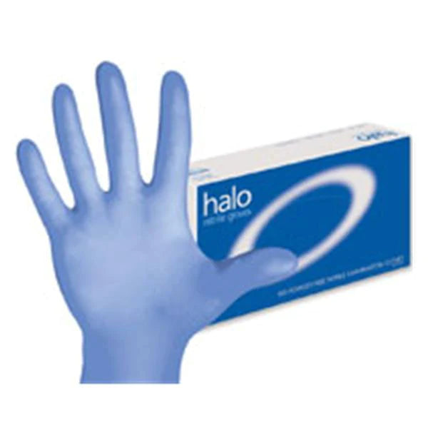Exam Gloves, Halo Nitrile Power-Free, Large 100/Box