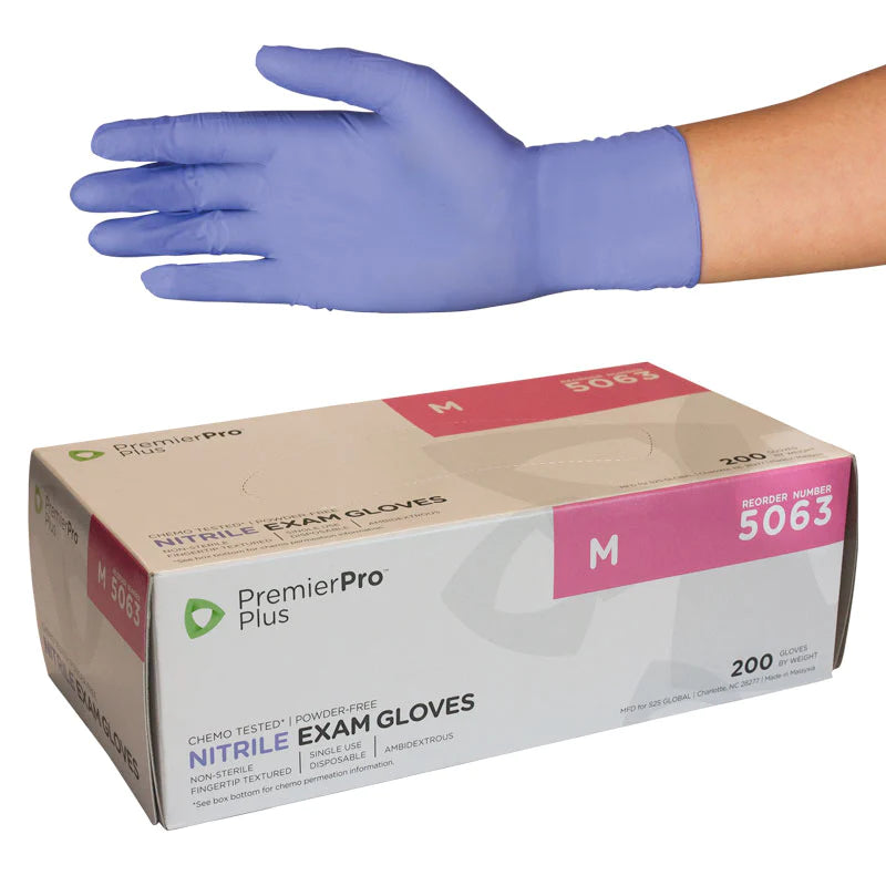 Exam Gloves, PremierPro Plus, Nitrile, Medium 200/Box 10/Case