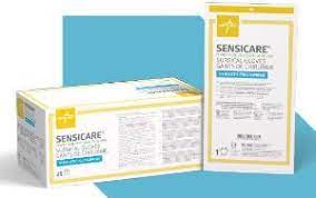 Surgical Gloves, Sensicare PI w/Aloe Vera, Synthetic, Size 8.5, 25 pairs/box