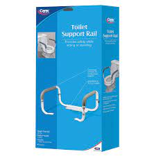 Toilet Support Rail, Adjustable, Carex, 1/box