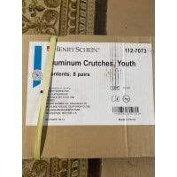 Crutches, Aluminum, Youth, Henry Schein, 8 pairs/box